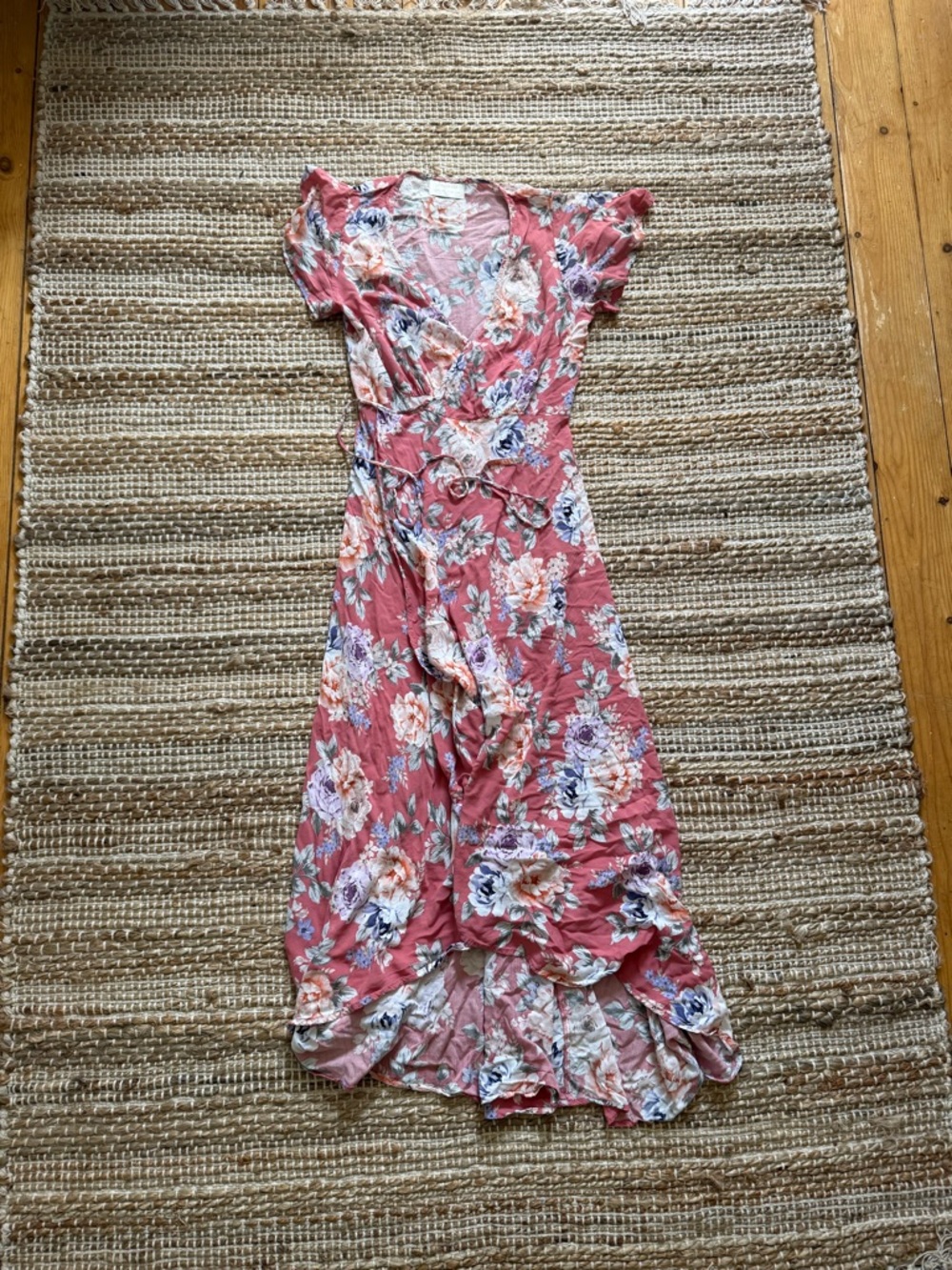 Auguste the Label Flutter Sleeve Maxi Wrap Dress Floral